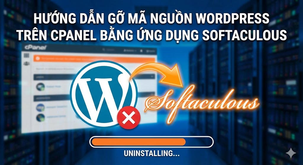 Hướng dẫn gỡ mã nguồn WordPress trên CPanel bằng ứng dụng Softaculous